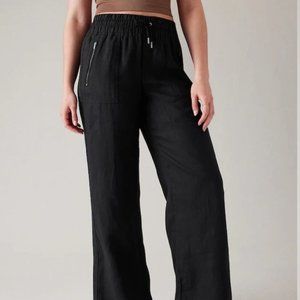 Athleta Cabo Linen Wide Leg Pant Size 14